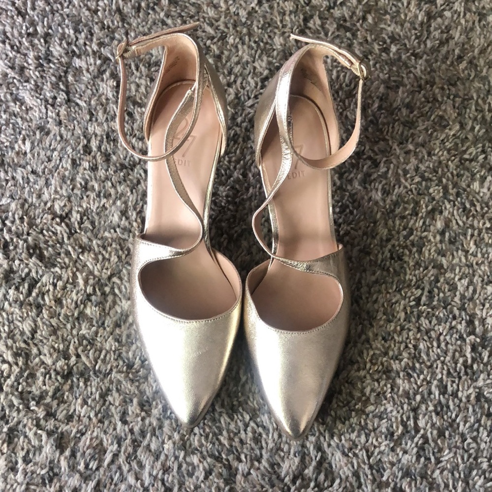 Gold Strappy Heels